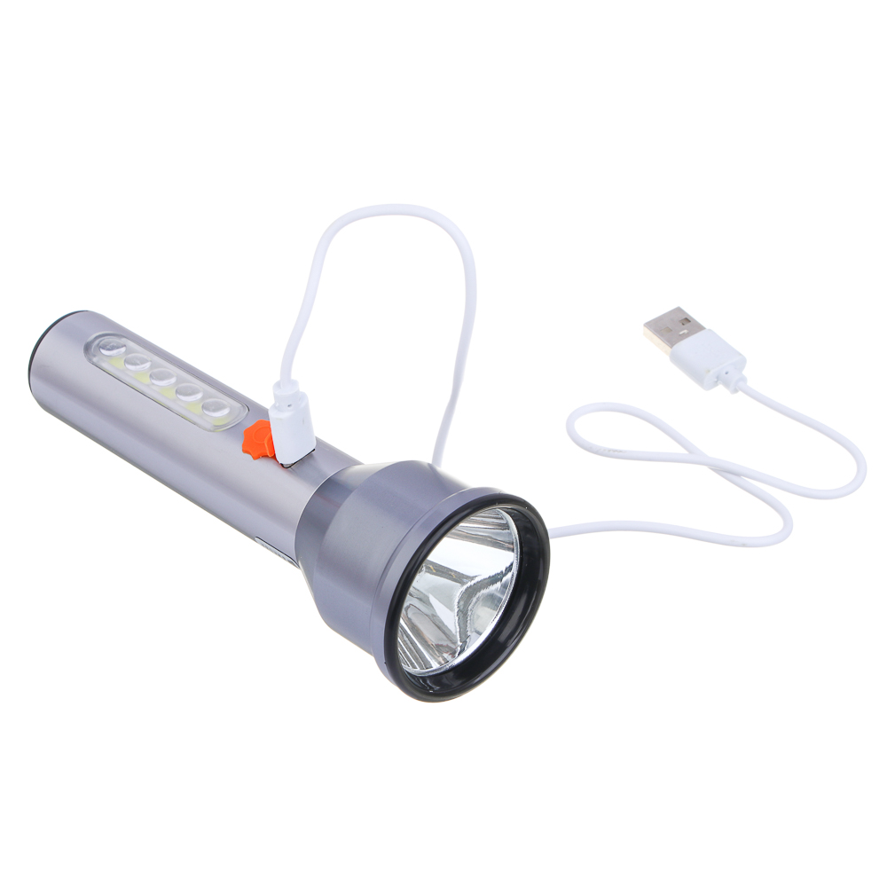 ЕРМАК Фонарь рабочий, LED СОВ, 4 режима, 1200мАч, зарядка Type-C, алюминий, пластик, 143х49х29 мм - #7