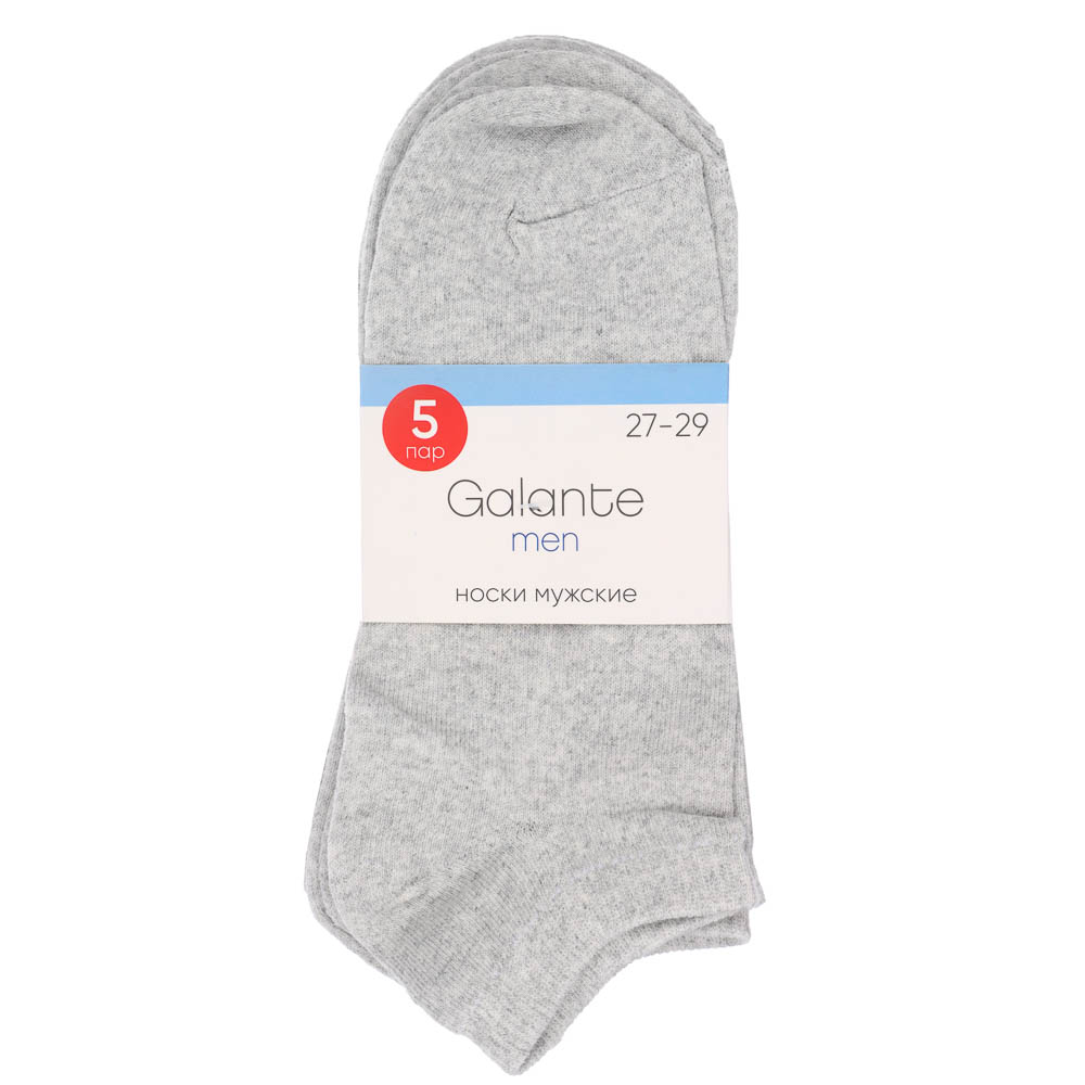 Набор носков 5 пар, укороченные, GALANTE, р. 27-29, 80% хлопок, 17% п/а, 3% эластан, цвета в ас-те - #4