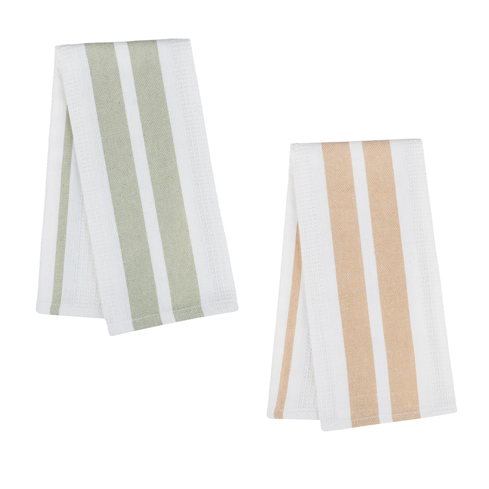 PROVANCE Мосс Полотенце кухонное вафельное, 40х60см, 100% хлопок, полоска, 2 дизайна - #2