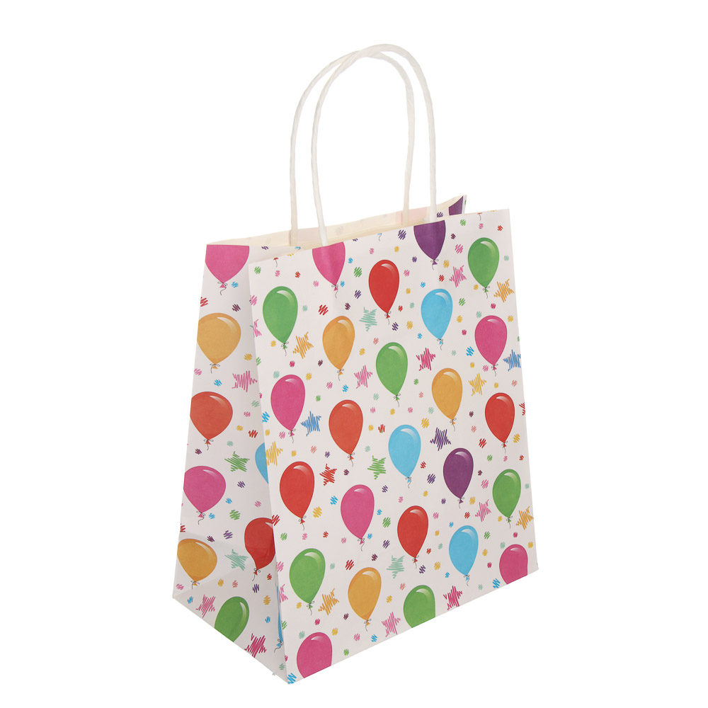 Пакет подарочный тм Fntastic, крафт, 120г, М 18x23x10см, бумага, 4 дизайна - #2