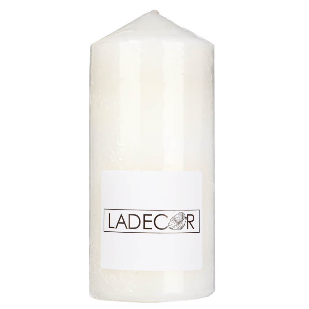 Свеча пеньковая Ladecor, белая, 7х15 см - #2