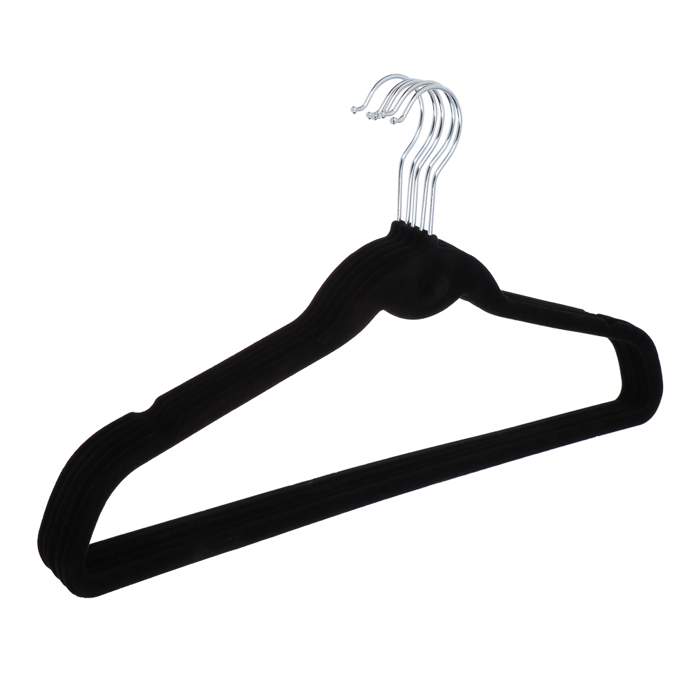 VETTA Набор вешалок для одежды 5шт с крючком для многоярусности, покрытие флок, 45см - #2