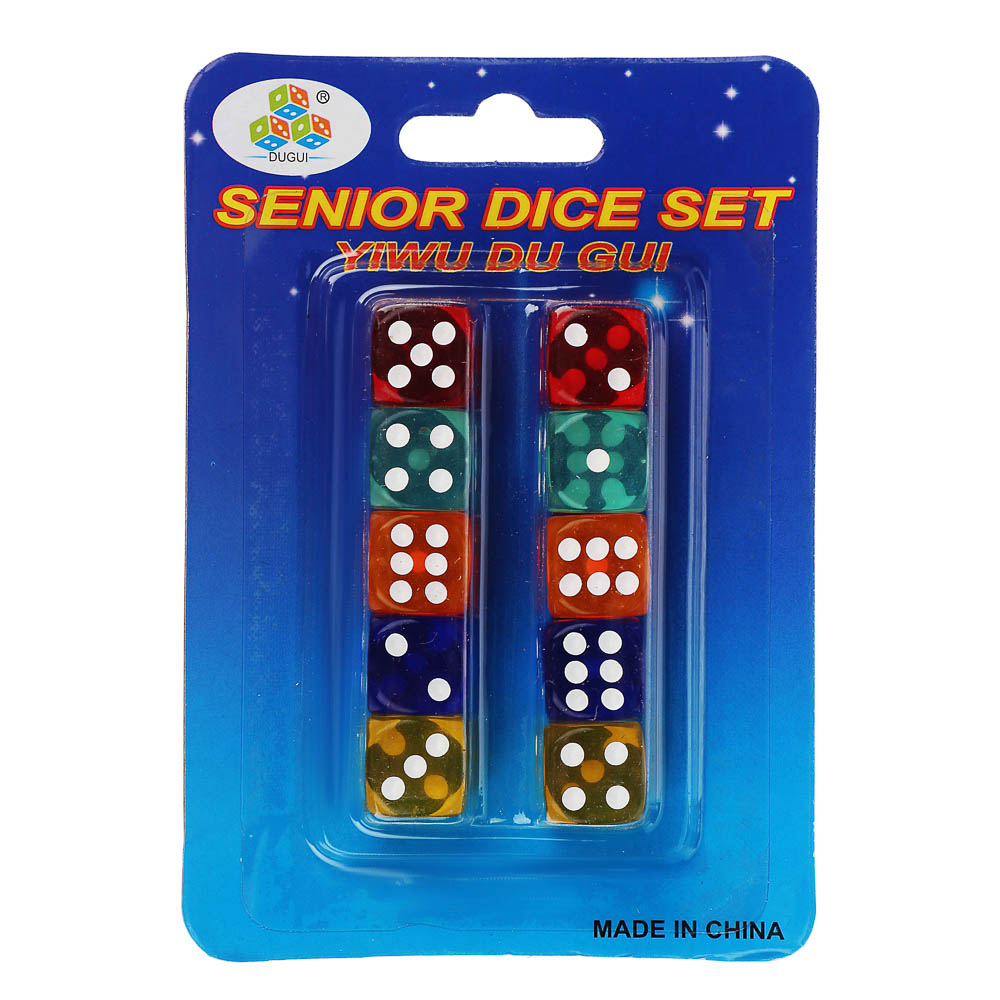 Кубики игральные, 1,4x1,4 см, набор 10 шт, 3797106 - #1