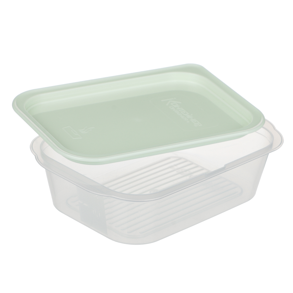 Контейнер пищевой прямоугольный 0,23л с паровыпуском и мерной шкалой, пластик - #2
