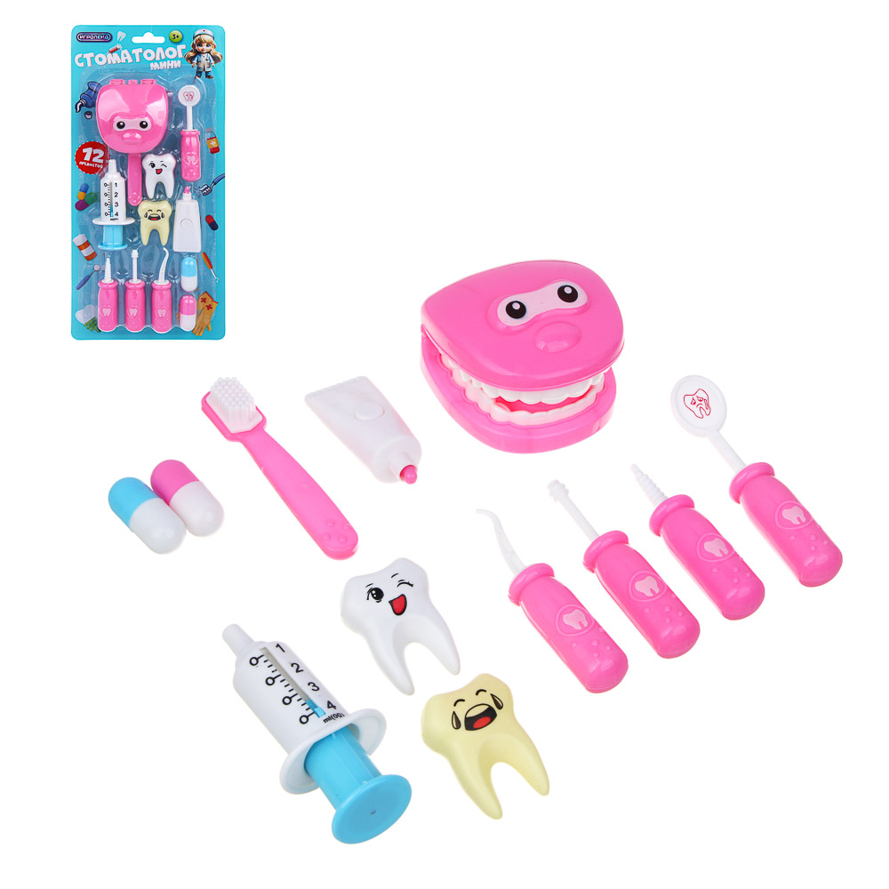 ИГРОЛЕНД Набор игровой профессии мини "Стоматолог", PP, ABS, 16х5х34,5см - #1