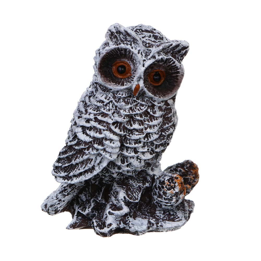 СНОУ БУМ Фигурка "Сова на ветке" 5-5,5x4x7,5см, полистоун, 2 дизайна - #2