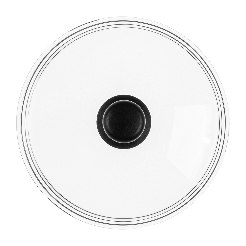SATOSHI Крышка стеклянная безободковая с ручкой 24см - #4