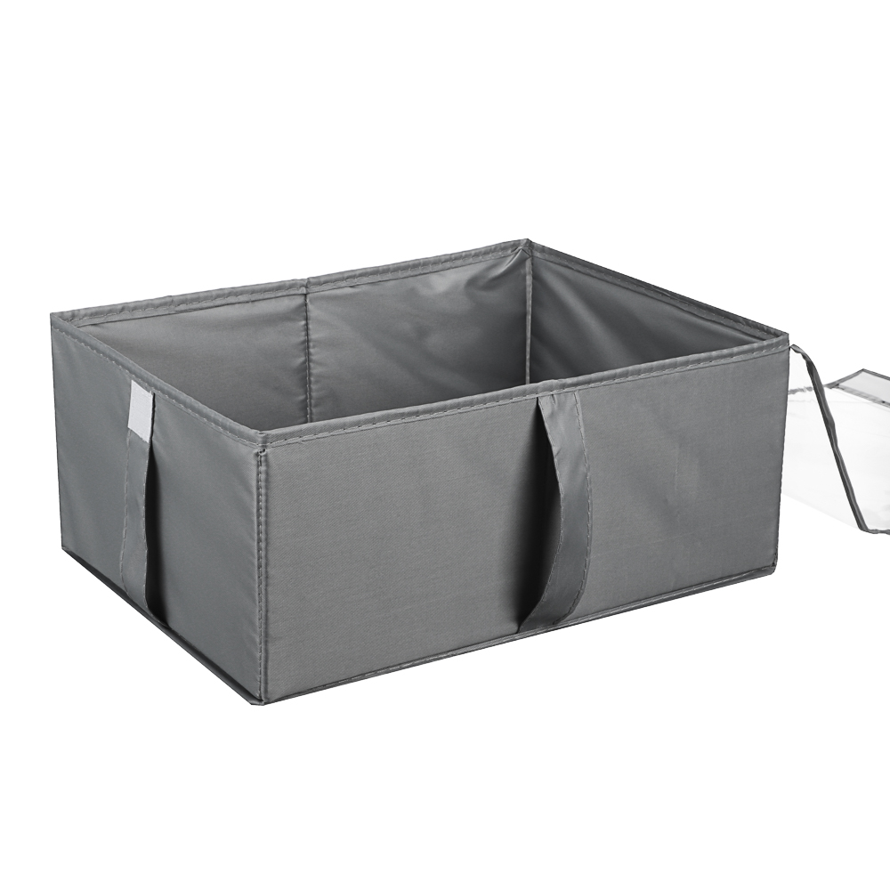 VETTA Короб с крышкой, с прозрачным окном, 25х35х15см, Швеция, полиэстер, серый - #5