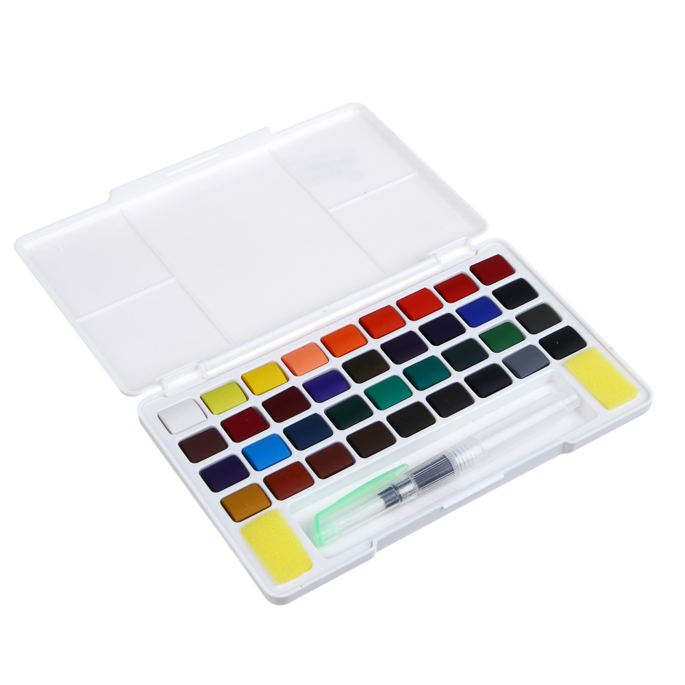 BY Русские Супергерои Акварель 36 цв., кисть с резервуаром для воды, пл.бокс, "Каваи 2" - #3