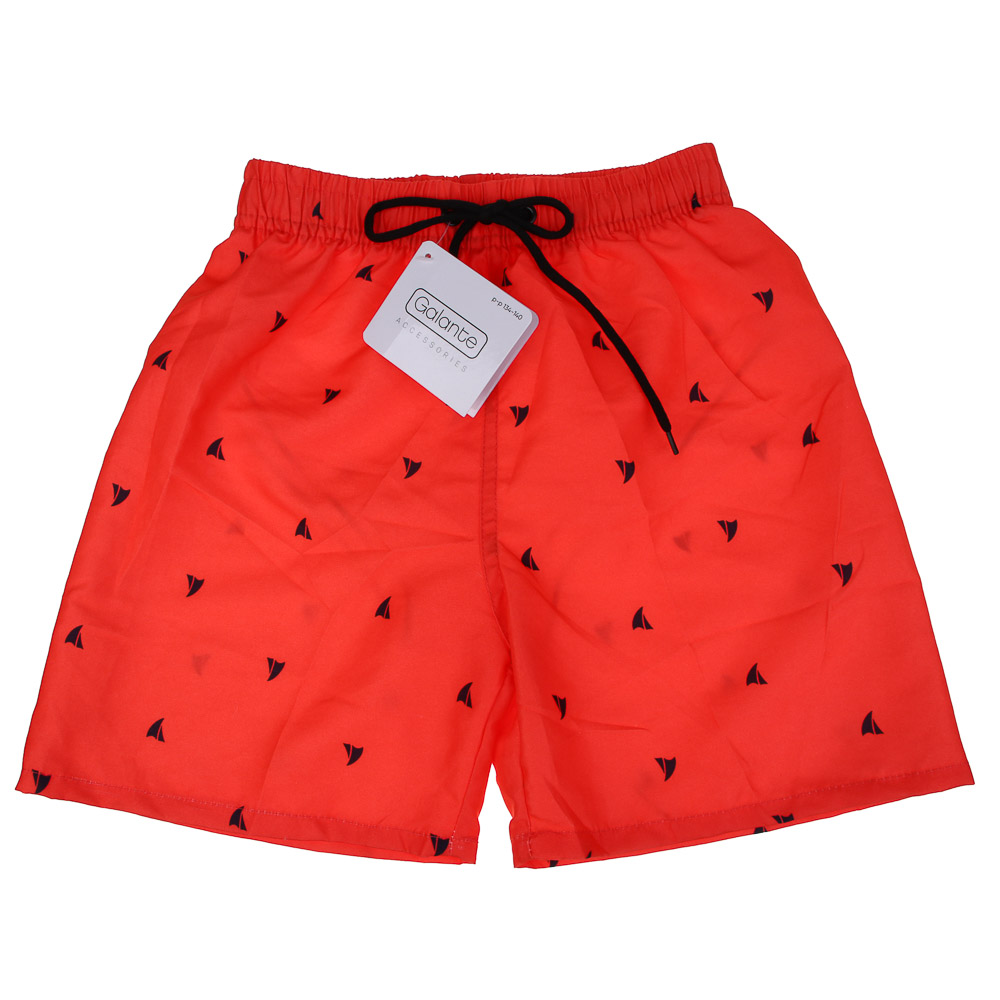 GALANTE Шорты купальные для мальчиков, 100% полиэстер, р. 134-140, цв.красный - #6