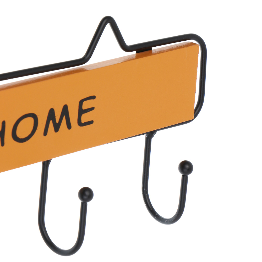 Ключница открытого типа, 5 крючков, 38,5x12см, МДФ, металл, 2 вида - #4