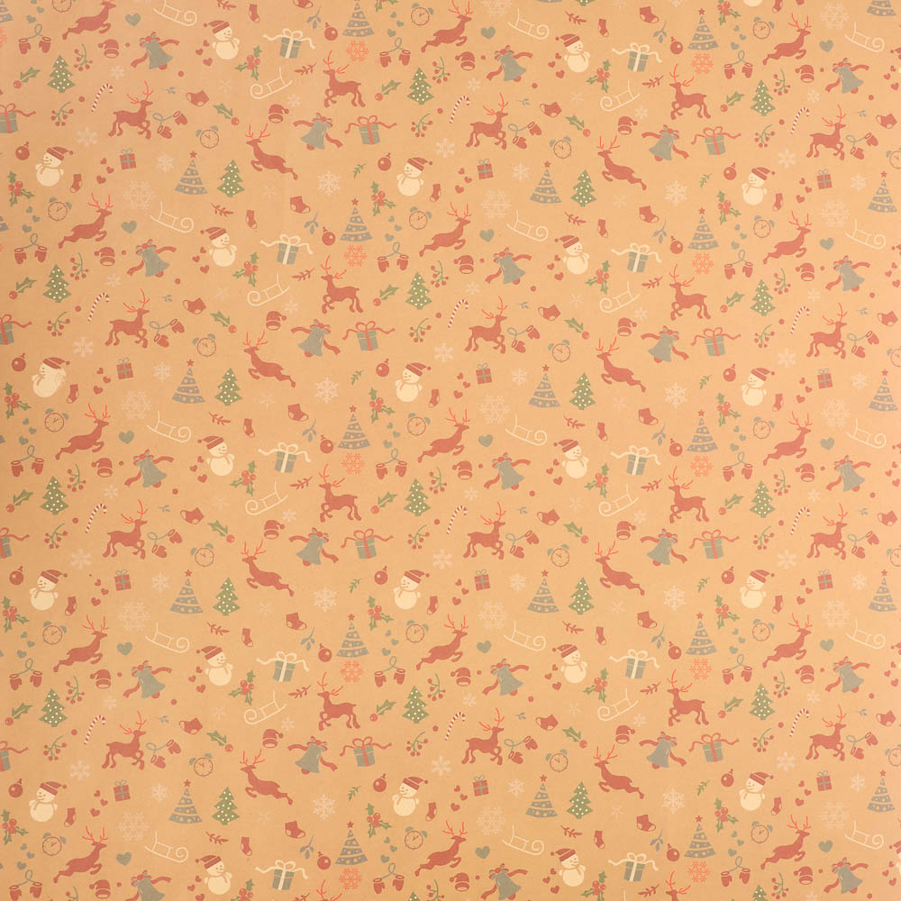 Бумага тм СНОУ БУМ подарочная, 70x100 см, 70 г односторонняя, 4 диз., арт.2 - #8