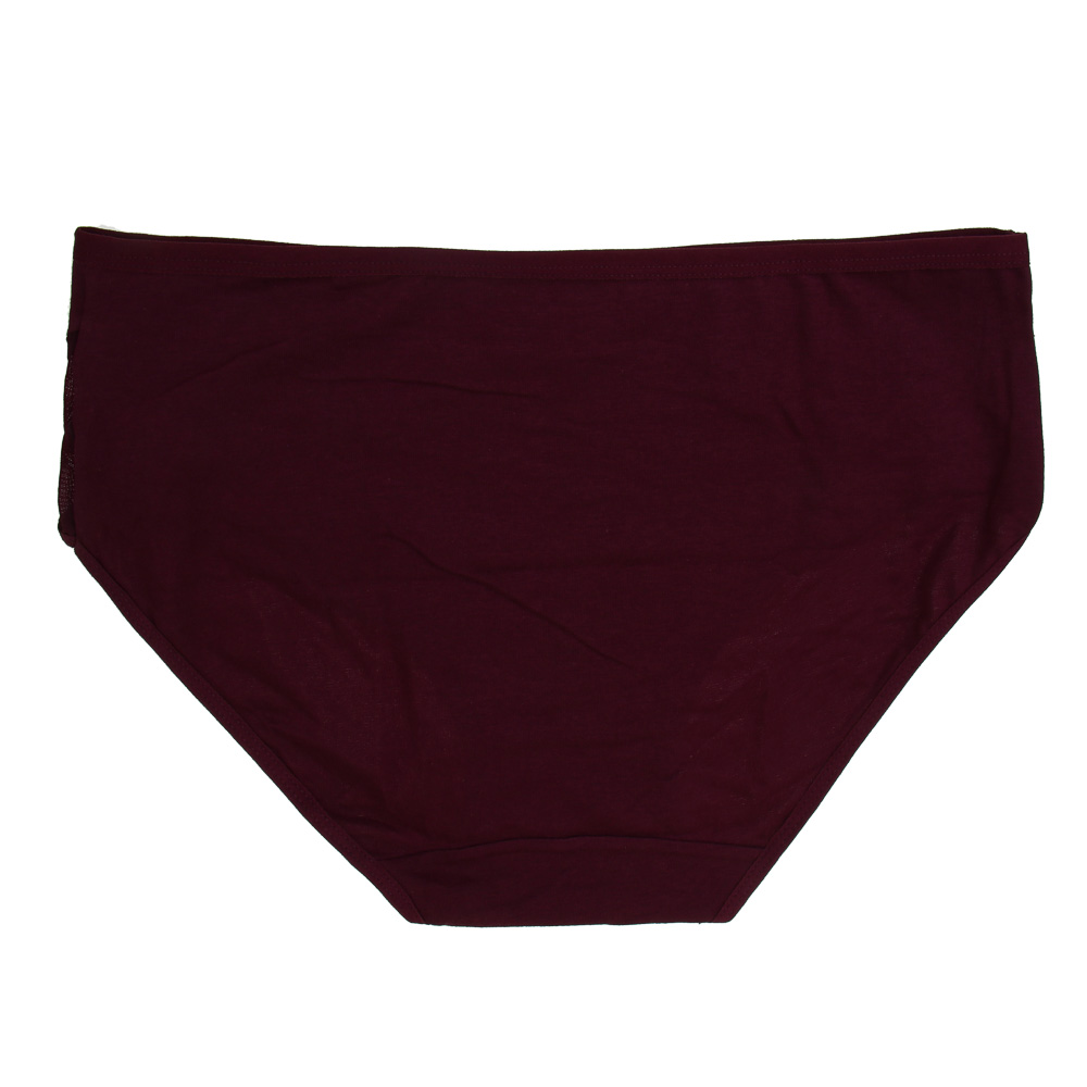 GALANTE Трусы женские макси с декором, р.50, 95%хлопок, 5%спандекс, бордовый, НБ25-15 - #3