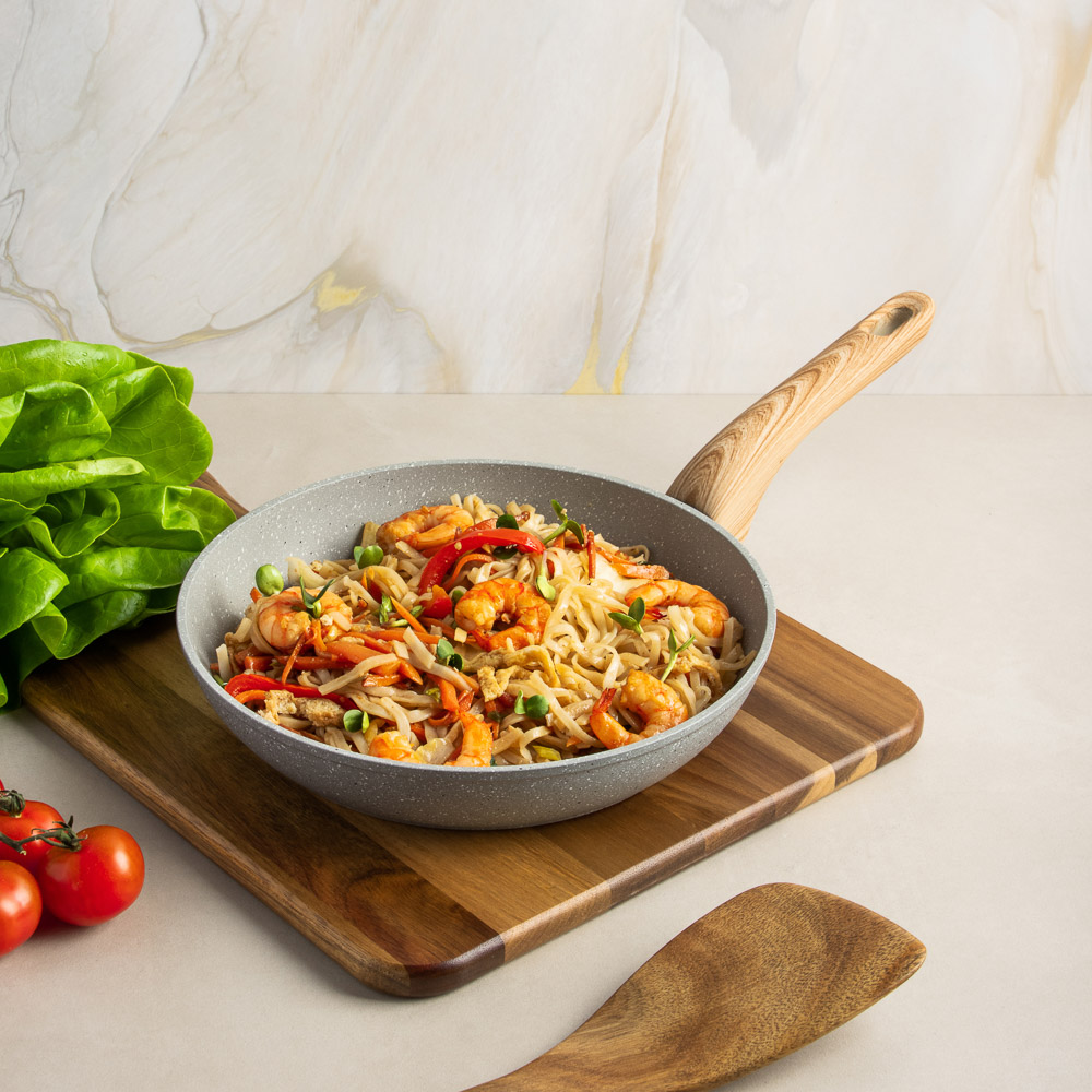 SATOSHI Берг Сковорода литая d24см, антипригарное покрытие Мрамор, индукция - #9