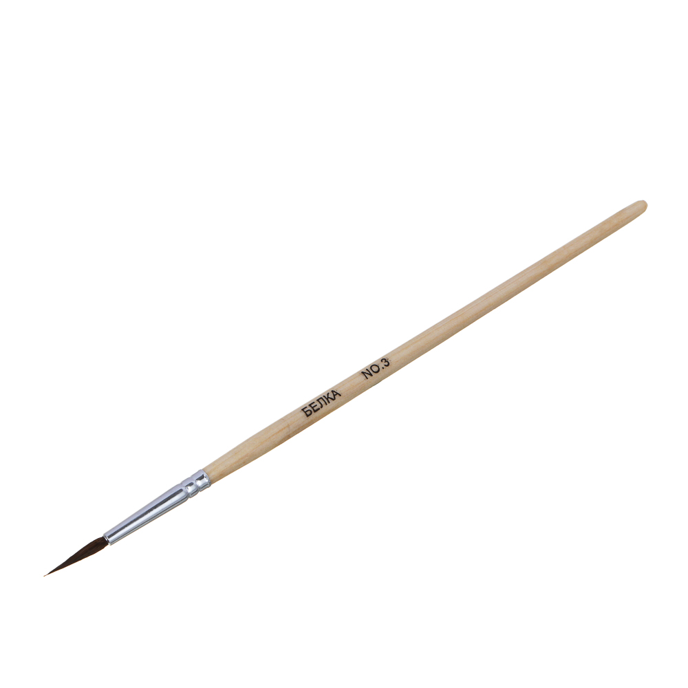 Набор кистей 5 шт: белка №1,3 волос пони № 2,4,6, в пакете с подвесом - #4