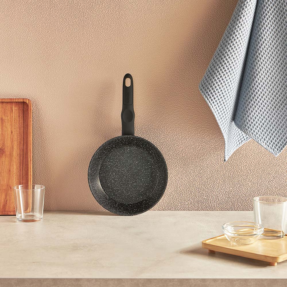 SATOSHI Стоун Сковорода литая d20см, антипригарное покрытие Мрамор, индукция - #12