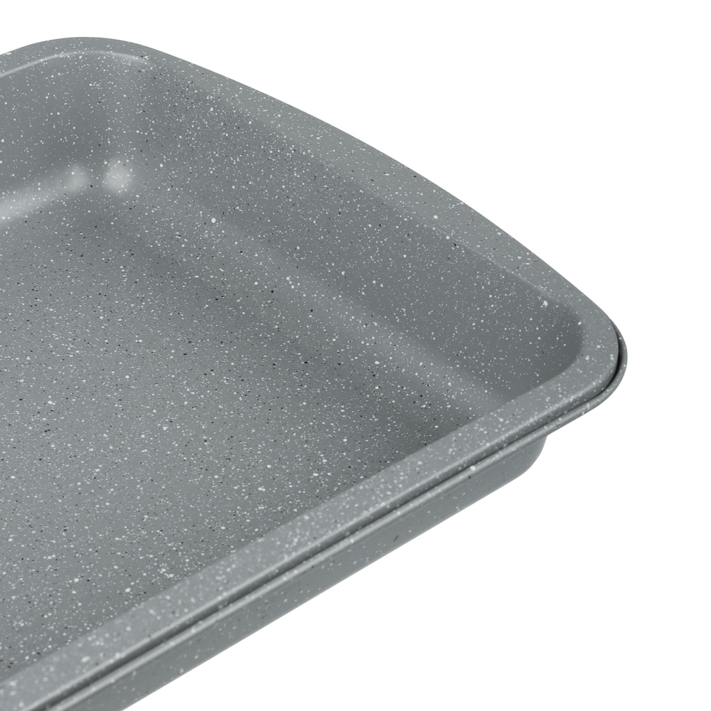 SATOSHI Буко Противень глубокий, 36,5х27х5,5см, угл.сталь, антипригарное покрытие "Мрамор" - #2