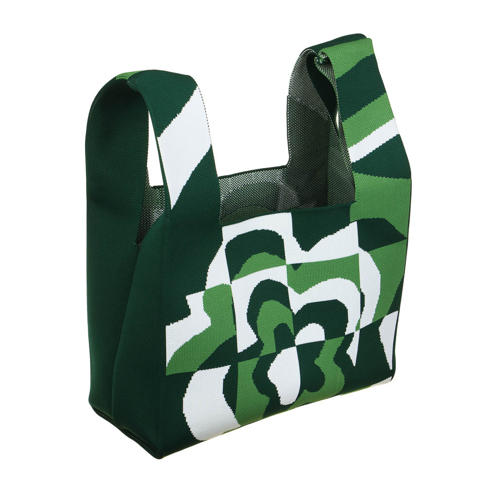 Сумка - шоппер 29х30x15см, 1 отделение, плотный "вязанный" ПЭ, 3 дизайна - #2