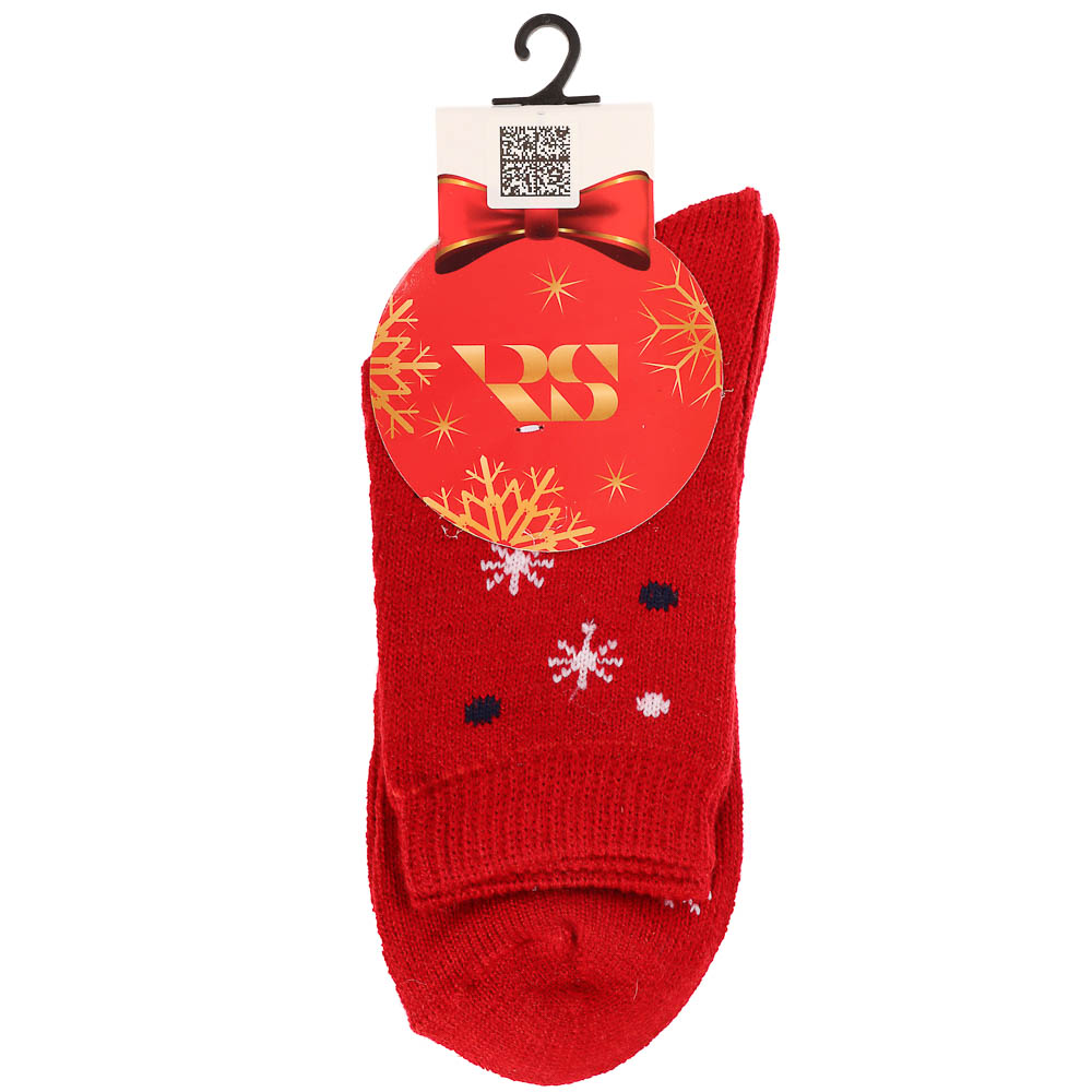 Носки женские с новогодней тематикой, 85% акрил, 14% полиамид, 1% эластан, п. 36-39 - #6