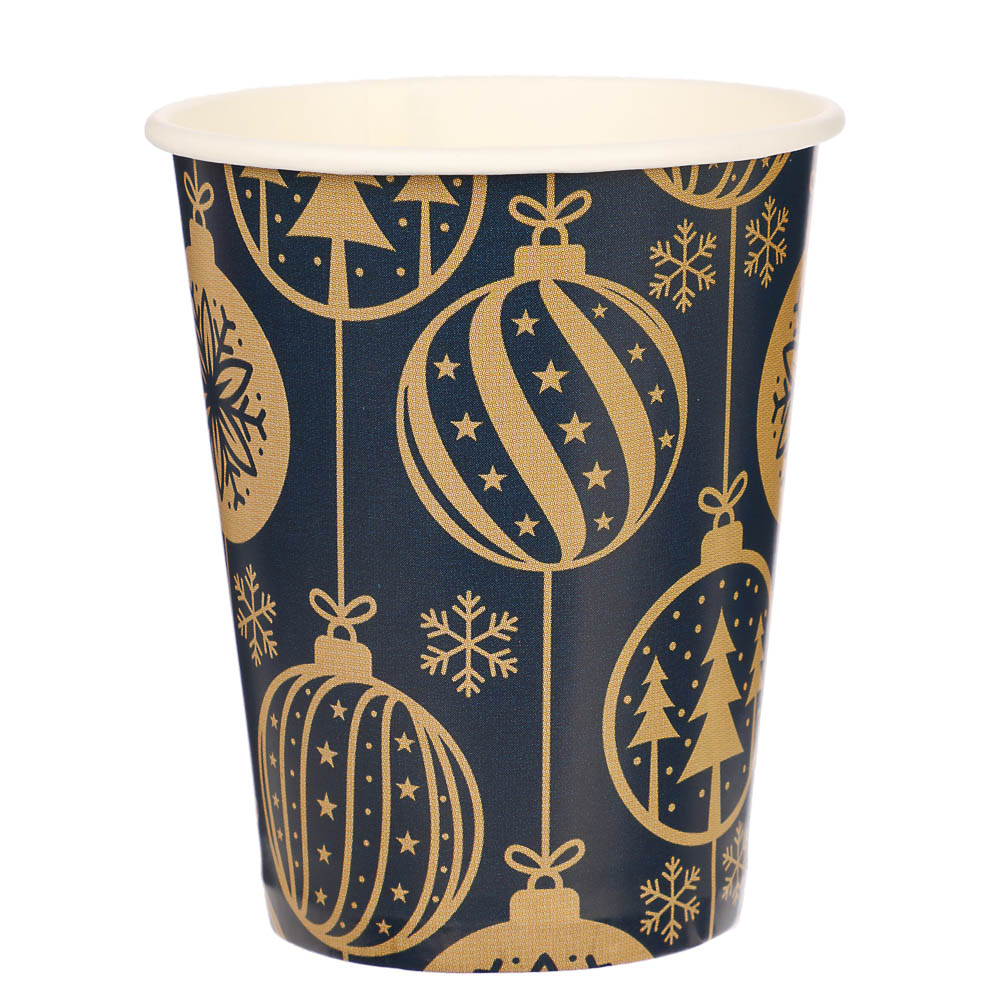 Набор бумажных стаканов Золотые шарики, 6 шт*250 мл - #2