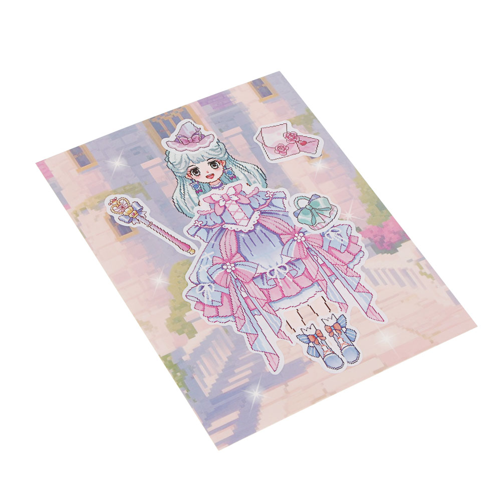 Наклейки для творчества "Модница", бумага, PET, PVC, 19,5х12см, 4 дизайна - #9