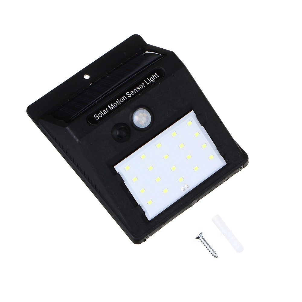 ЕРМАК Фонарь уличный настенный, на солнечной батарее, 20 LED, 1200мАч, 9,5х12,5х4,8см, пластик - #1