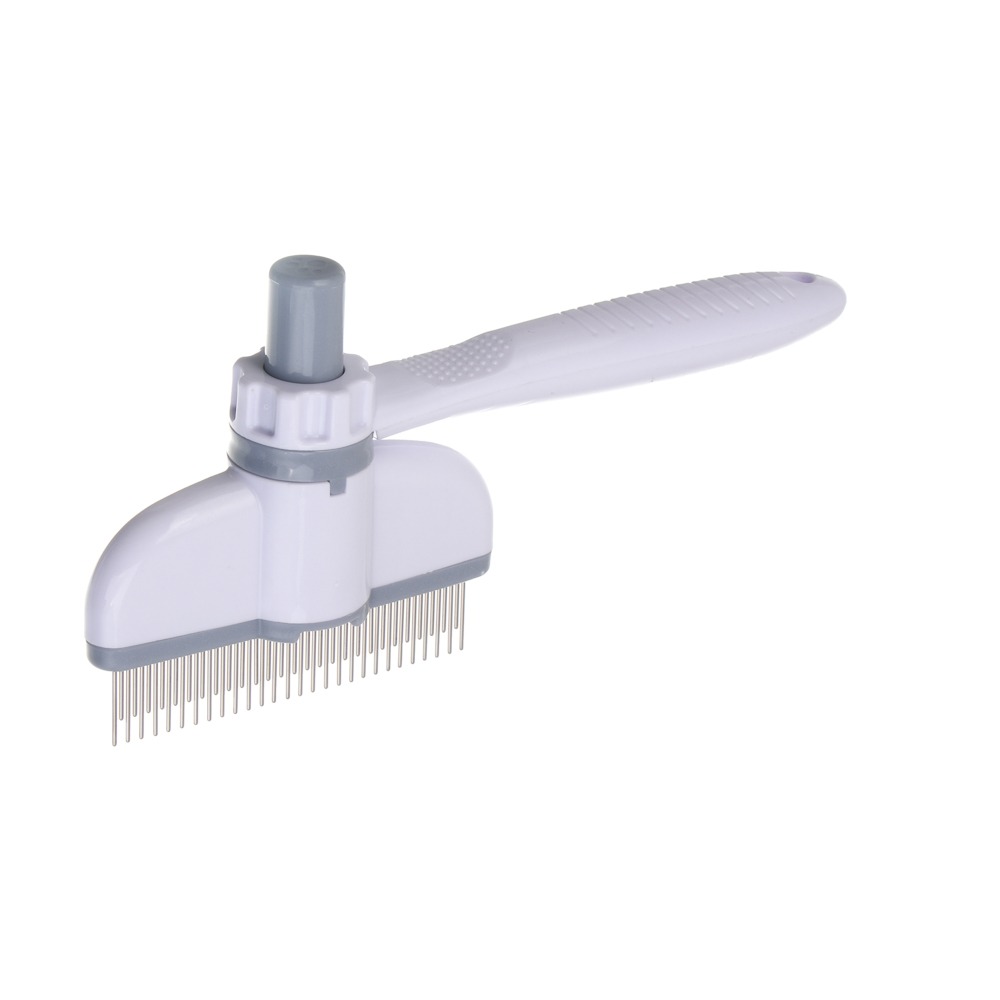 Расческа для животных с кнопкой удаления шерсти тм VETTA, пластик, металл, 18 см - #10