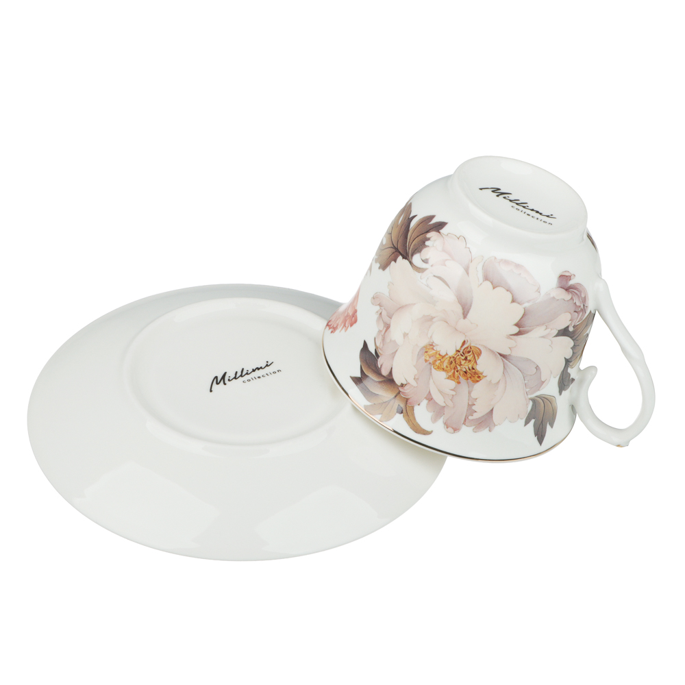 Набор чайный 2 пр., 225мл, MILLIMI, Пионы, фарфор - #5