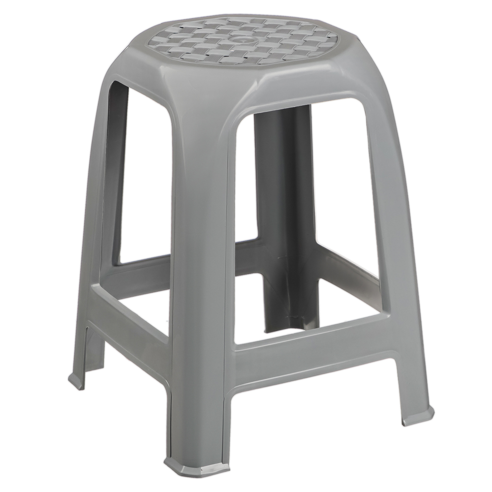 Табурет 35,5х35,5х46см, пластик, серый - #1