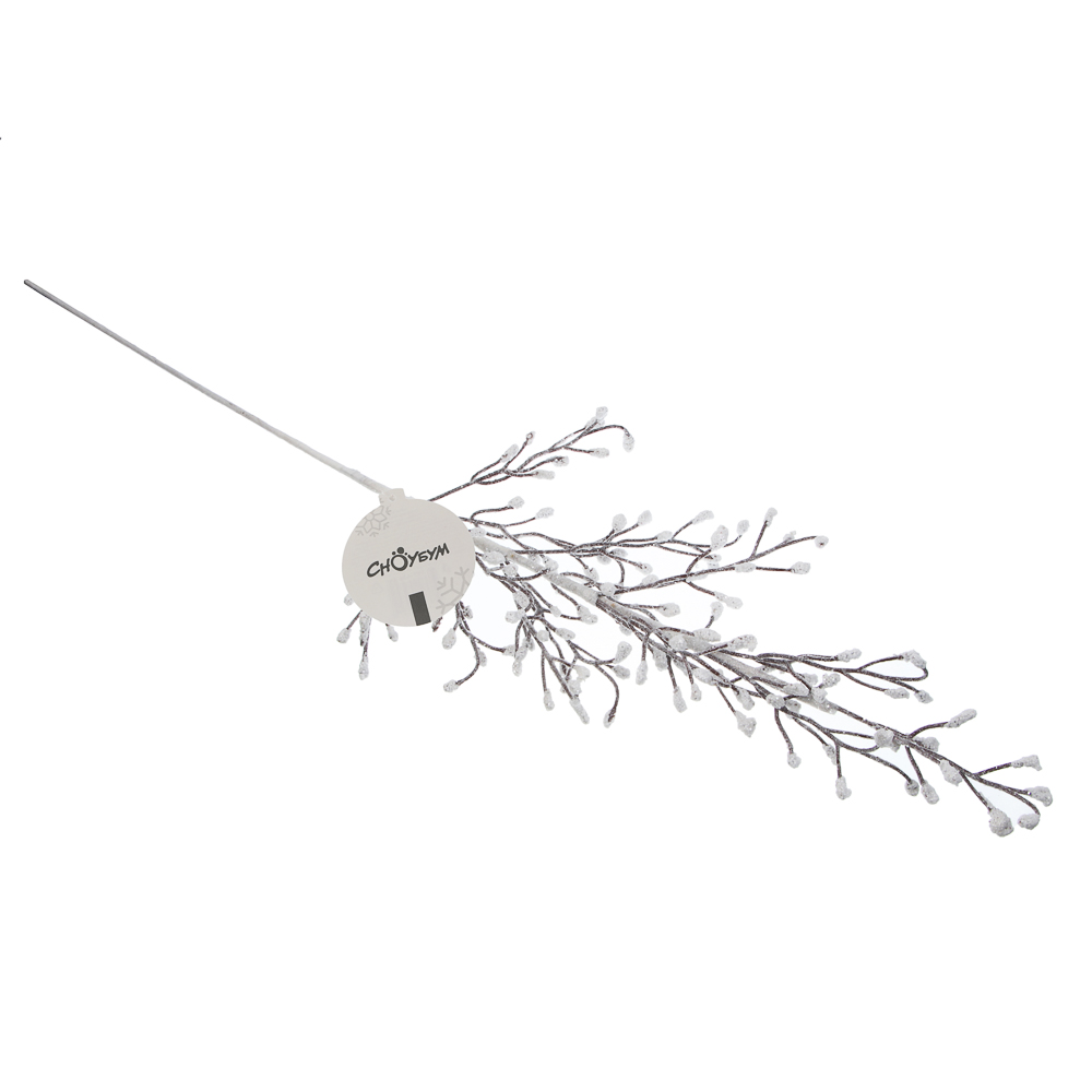 СНОУ БУМ Ветка в снегу 78 см, металл, пластик - #4