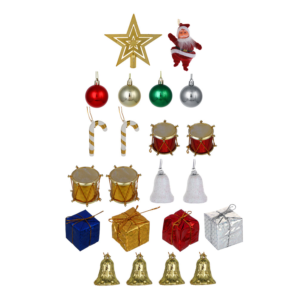 СНОУ БУМ Набор декоративных украшений 22шт, пластик - #1