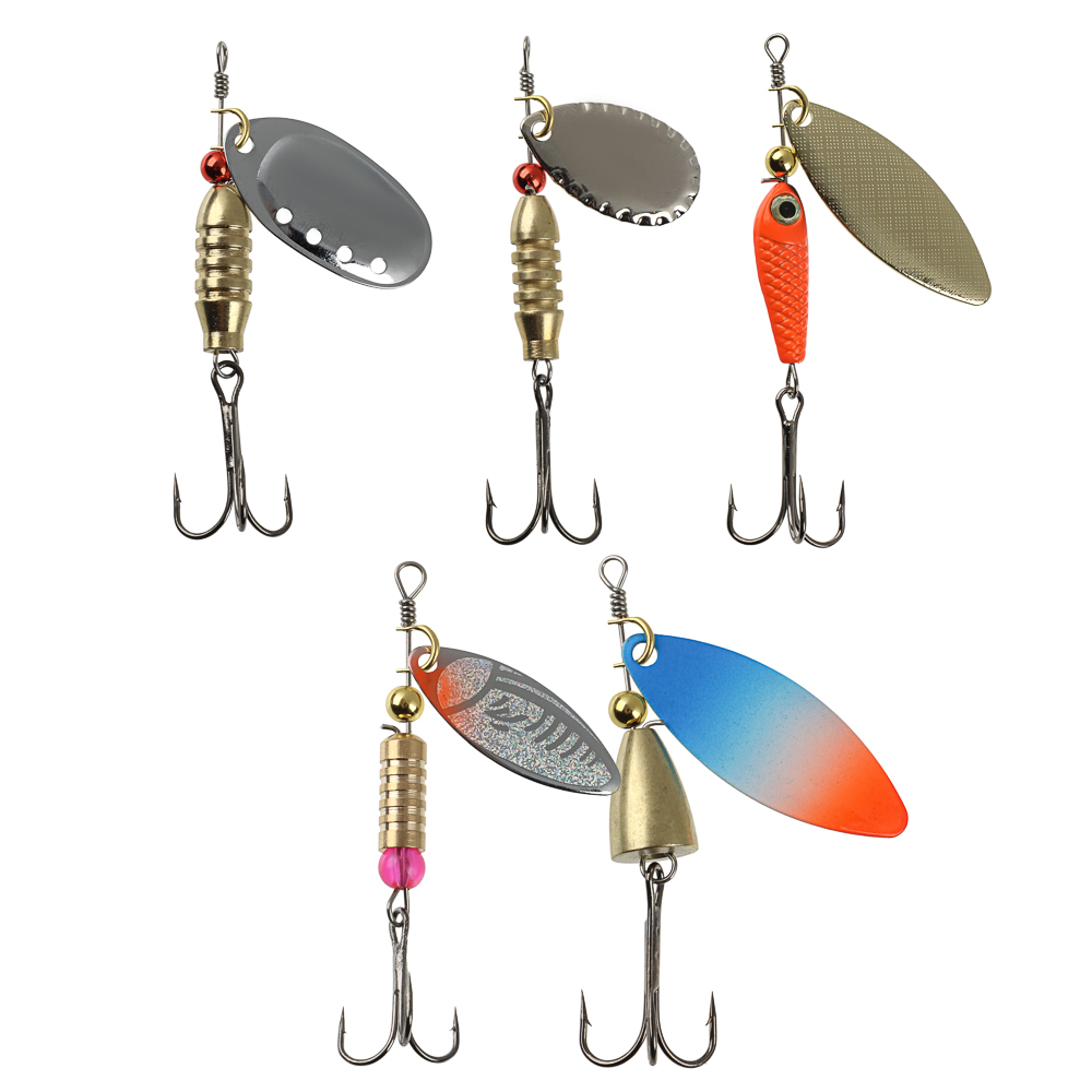 Набор блесен тм AZOR FISHING, 5шт., в пластиковой коробке, 3-7 грамм - #1