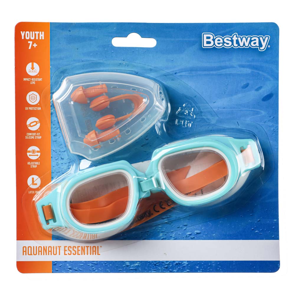 BESTWAY Набор для плавания, очки, зажим для носа, затычки для ушей, от 7 лет, 26034 - #1