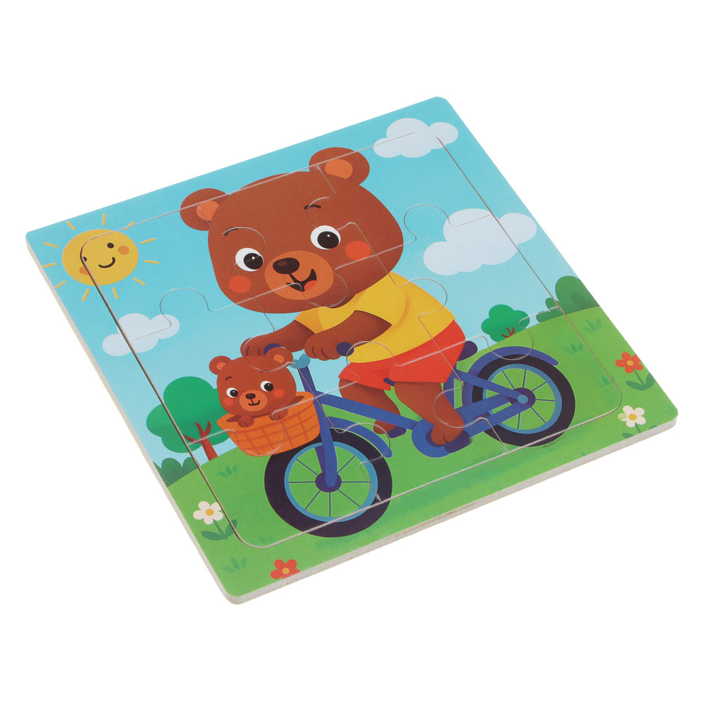 ИГРОЛЕНД Пазл деревянный для малышей, дерево, 15х15см, 6-10 дизайнов - #3