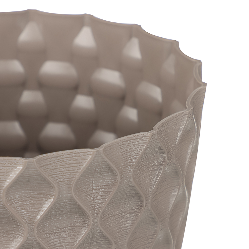 Горшок для цветов с поддоном "Wave", 2.5 л, d=17.5 см, микс цветов - #4