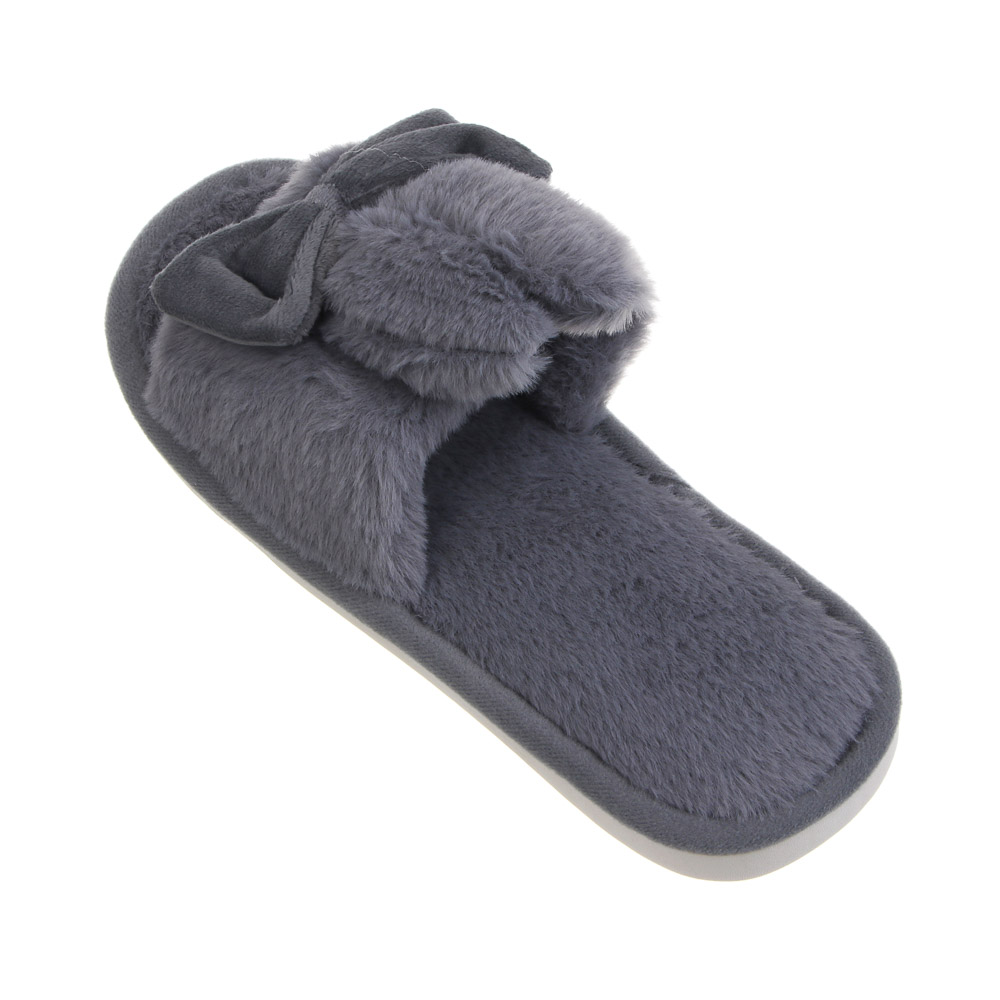 Обувь домашняя с ушками, размер 38-39, цвет серый, #5 - #4