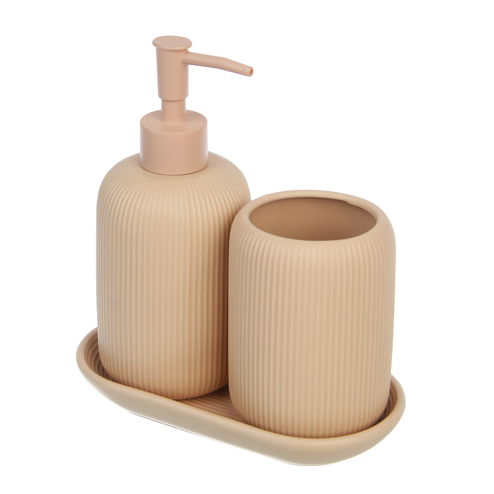Подставка для набора в ванную комнату тм VETTA Монтана, доломит, бежевый, 16,5x9,2x2,5 см - #6