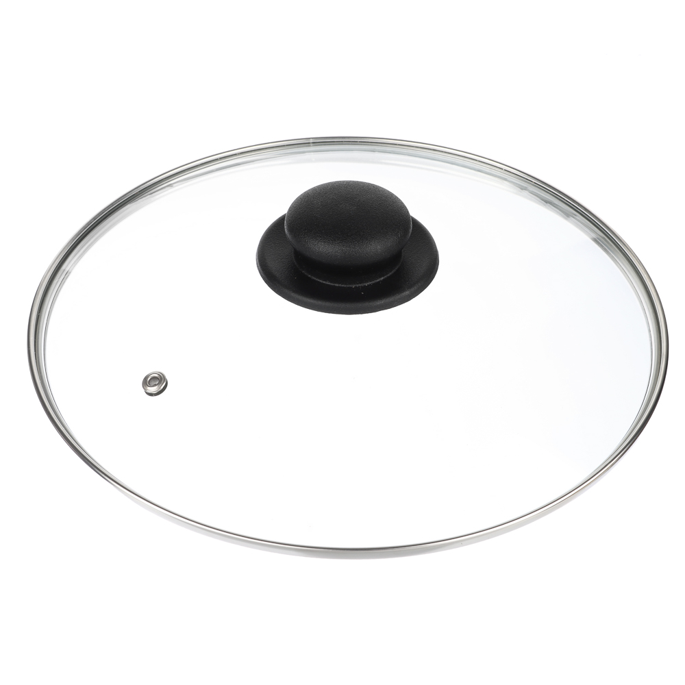 Крышка для сковороды стеклянная с металлическим ободком, 26 см - #1