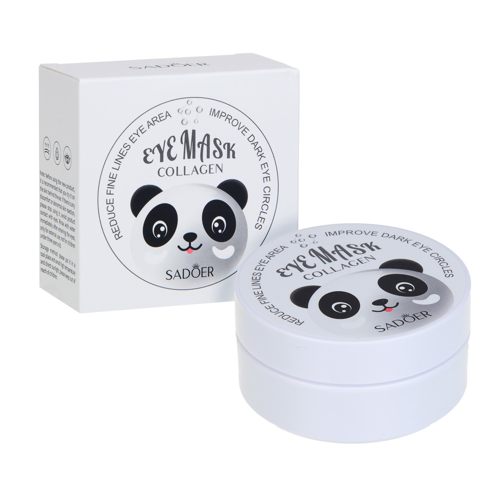 SADOER Патчи для глаз увлажняющие, 60 шт, коллаген - #1