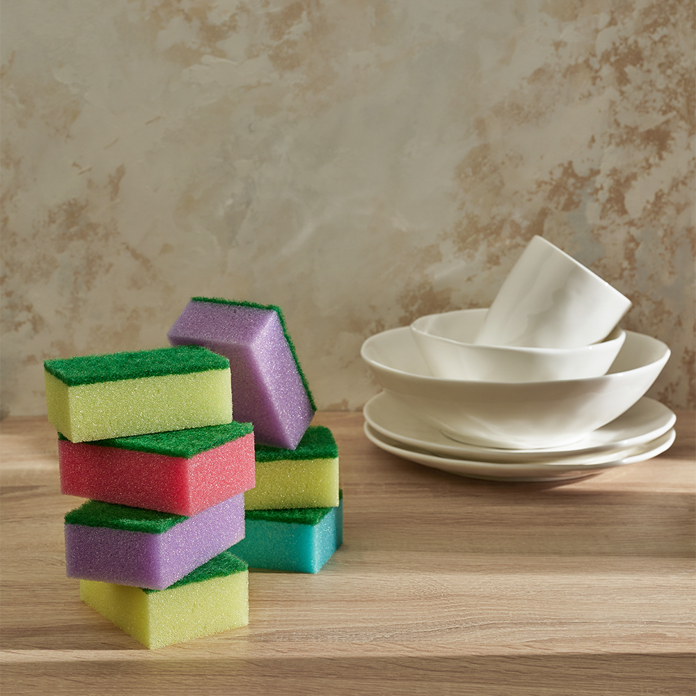 VETTA Набор губок для мытья посуды "Эконом" 5+2 шт, 9х6х3,5см - #7