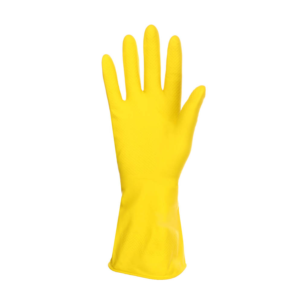 Перчатки резиновые желтые Vetta, L - #2