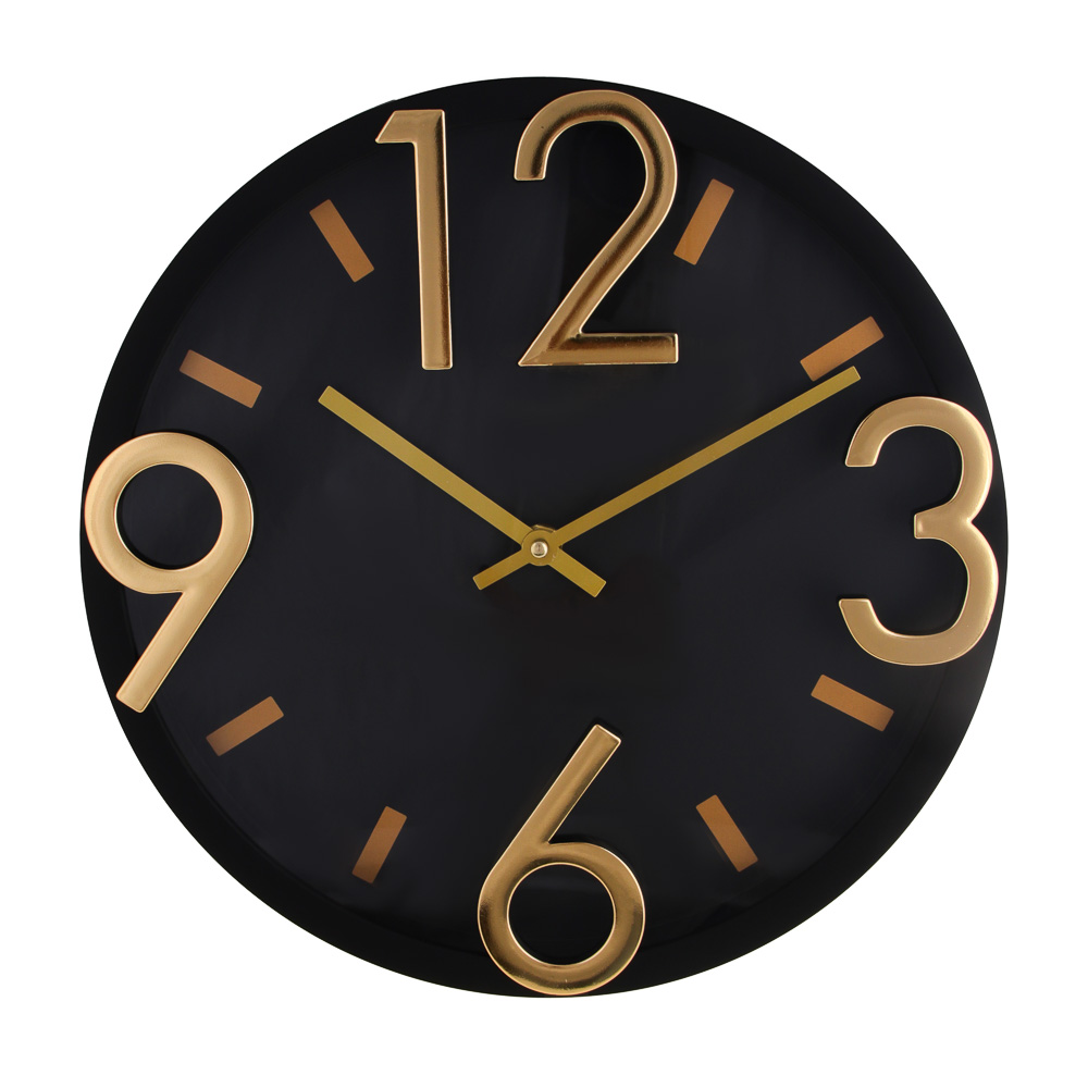 LADECOR CHRONO Часы настенные круглые, пластик, d30 см, 1xAA, цвет черный, арт.06-60 - #1