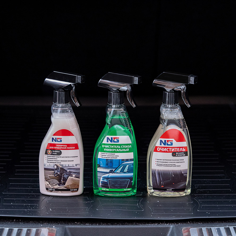 ЕРМАК / NG Набор подарочный для ухода за автомобилем (полироль, очиститель велюра и стекол) триггер - #9