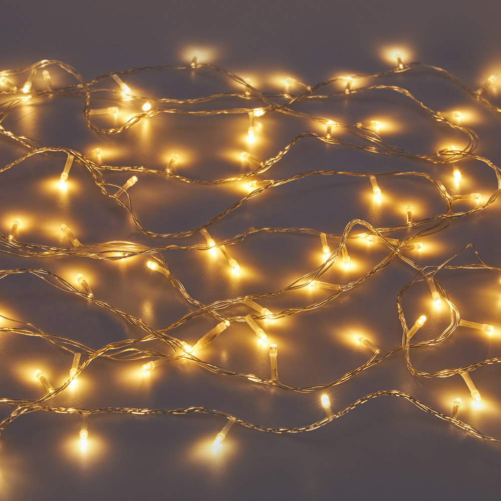 СНОУ БУМ Гирлянда эл. вьюн 14м, 180 LED, шампань, пост. свечение, ПВХ прозр., 220В, 50Гц - #5