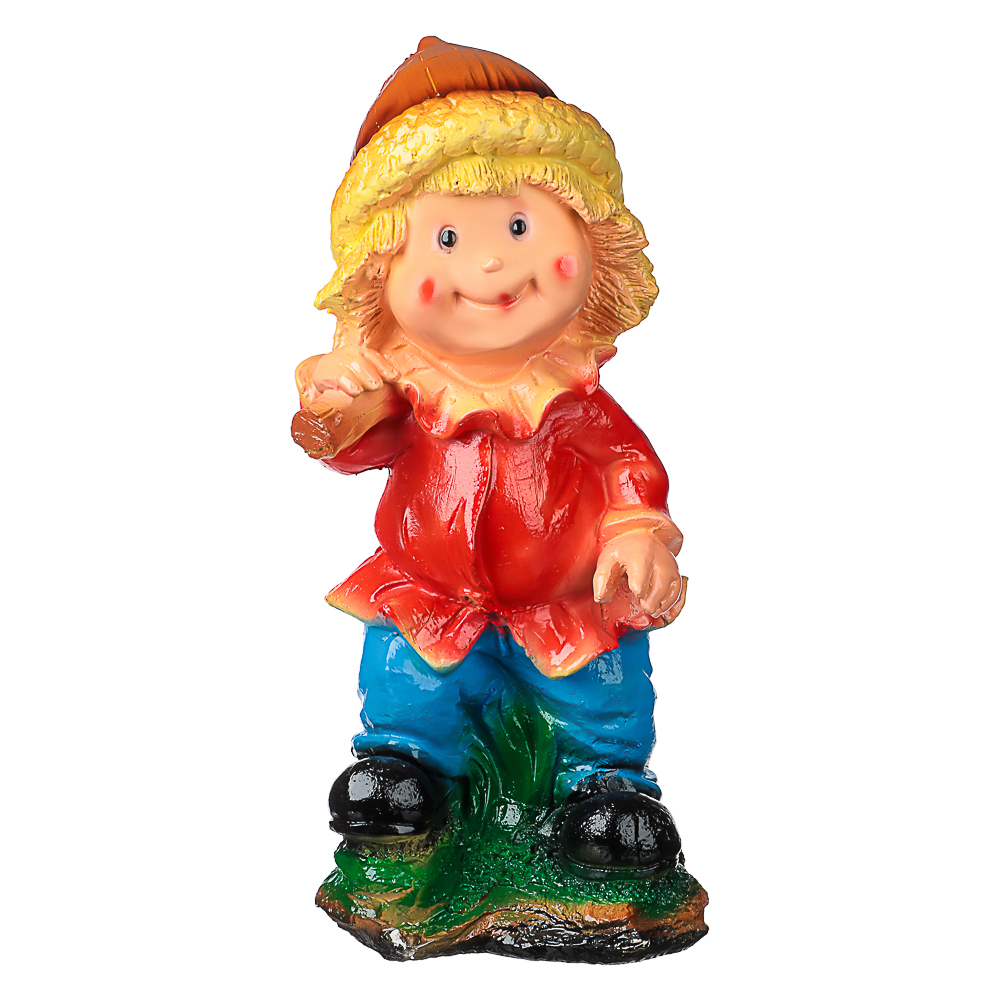 Фигура садовая Гномик с тяпкой 34х17см гипс - #2