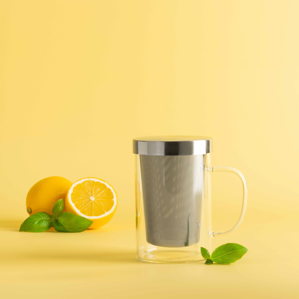SATOSHI Кружка заварочная, 450мл, стекло, нерж. сталь - #8