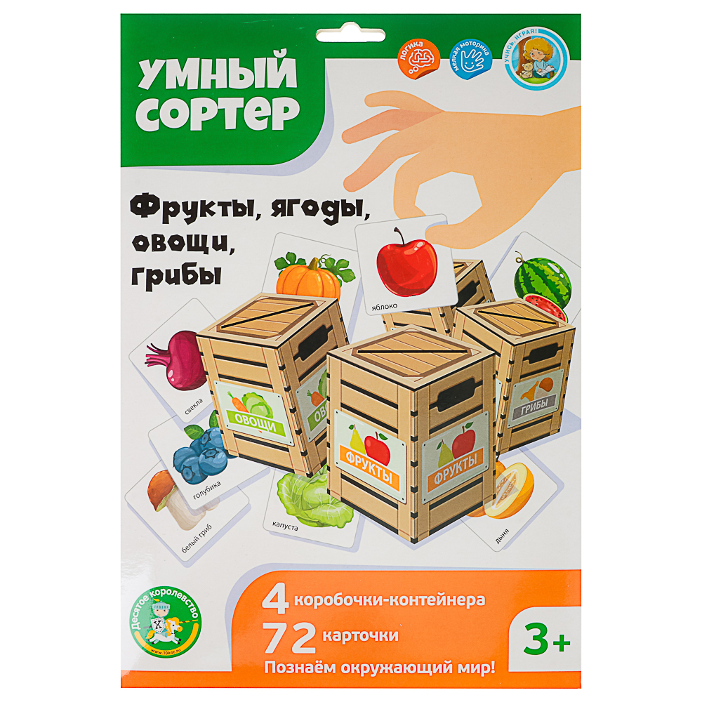 10 КОРОЛЕВСТВО Развивающая игра "Умный сортер", картон, 21,5х32х0,5см, 5 дизайнов - #7