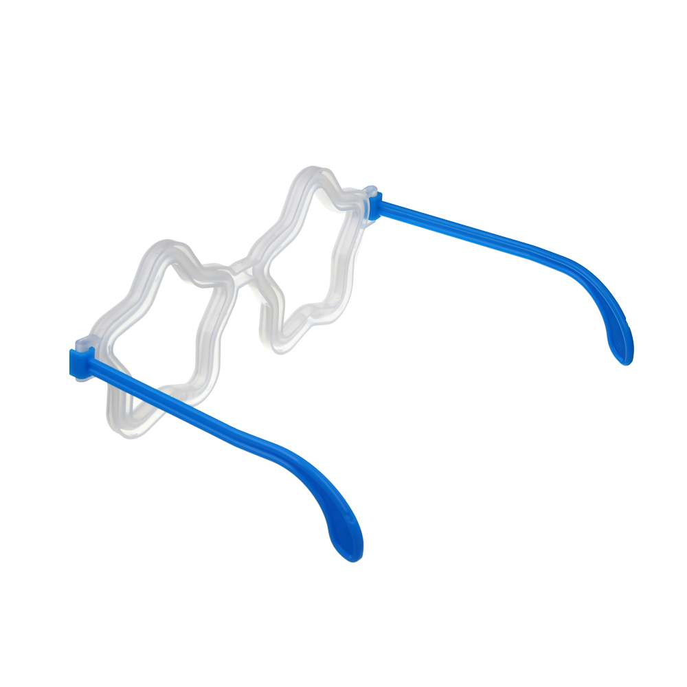 СНОУ БУМ Очки неоновые в виде звездочек, ширина очков 17 см, пластик, 4 цвета - #5