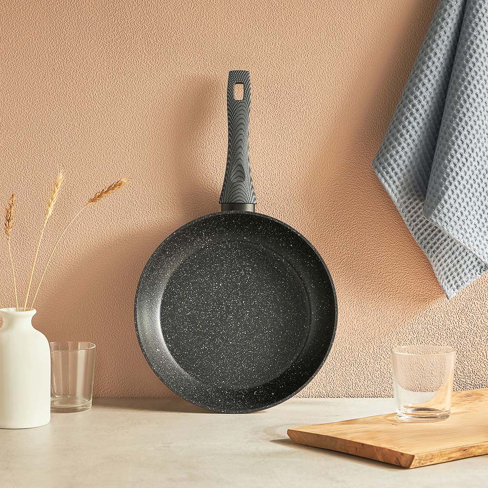 SATOSHI Карбон Сковорода литая d26см, антипригарное покрытие Мрамор, индукция - #9