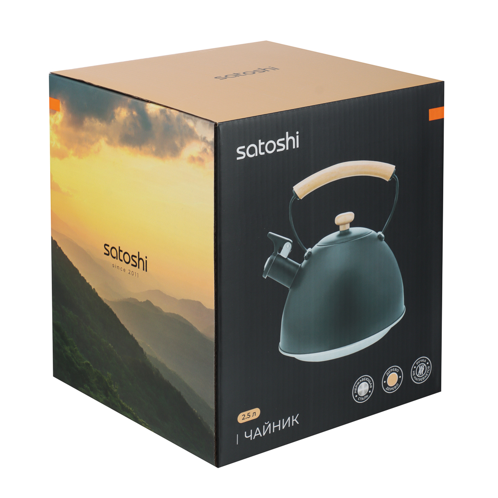SATOSHI Нера Чайник 2,5л нерж.сталь, индукция - #7
